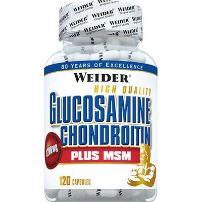 Weider Glucosamin Chondroitin Plus MSM - 120 Kapseln - Unterstützt Gelenkgesundheit Weider Glucosamin Chondroitin Plus MSM - 120 Kapseln - Unterstützt Gelenkgesundheit