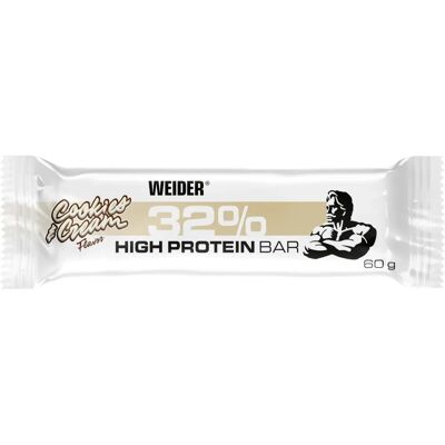 Weider High Protein Bar Cookies & Cream - 12x60g Weider High Protein Bar Cookies & Cream - 12x60g