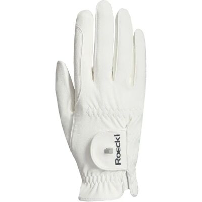 Gants d'équitation Roeckl Blanc PRO - Gants pour la selle - Publicité Gants d'équitation Roeckl Blanc PRO - Gants pour la selle - Publicité