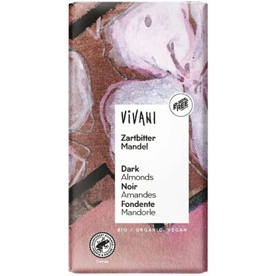 Vivani Santo Domingo Zartbitterschokolade - 55% Kakao, Bio-Mandeln Vivani Santo Domingo Zartbitterschokolade - 55% Kakao, Bio-Mandeln