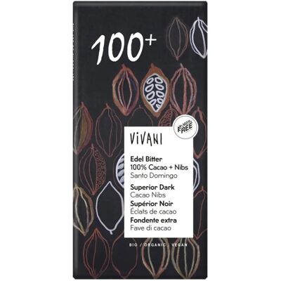 Vivani Ekologiczna 100% Kakao Czekolada 80g Vivani Ekologiczna 100% Kakao Czekolada 80g