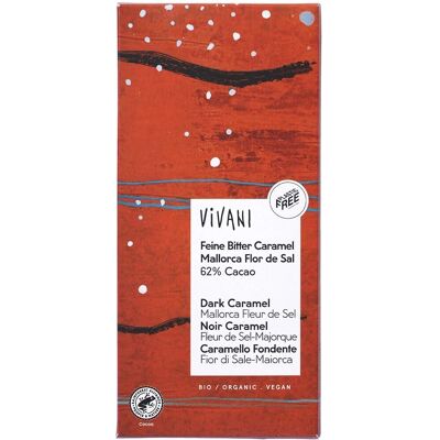 Vivani 62% chocolate negro con caramelo y flor de sal orgánica - Chocolate Vivani 62% chocolate negro con caramelo y flor de sal orgánica - Chocolate