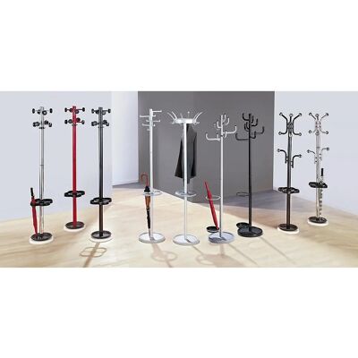 Kaiserkraft Aluminium-Garderobe mit 8 Haken - Kleiderständer Kaiserkraft Aluminium-Garderobe mit 8 Haken - Kleiderständer