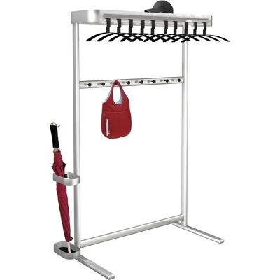Kerkmann Sevilla Garderobe - 8 Haken, Silber, 100x170cm Kerkmann Sevilla Garderobe - 8 Haken, Silber, 100x170cm