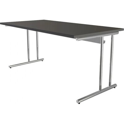 Bureau Kerkmann - 160x80cm, Réglable en hauteur, Anthracite, Pied en C Bureau Kerkmann - 160x80cm, Réglable en hauteur, Anthracite, Pied en C