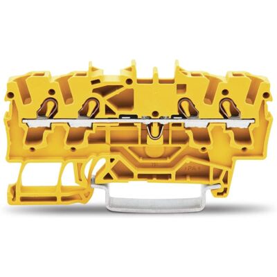 Bornes Wago 2002-1406 - 4 Conducteurs, 5.20 mm, Jaune - Publicité Bornes Wago 2002-1406 - 4 Conducteurs, 5.20 mm, Jaune - Publicité