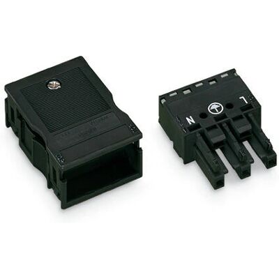 Wago 770-103 Terminalblok - 3-pol, sort Wago 770-103 Terminalblok - 3-pol, sort