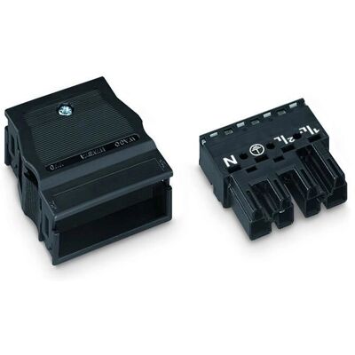 Connettore filo elettrico WAGO 770-114 - 4 poli, Nero, IP20 Connettore filo elettrico WAGO 770-114 - 4 poli, Nero, IP20