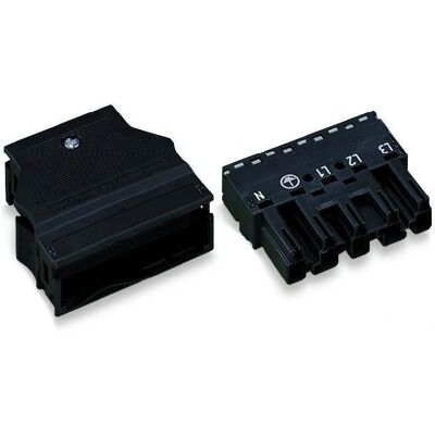 Wago 770-115 Elektrischer Drahtverbinder - 5-polig Schwarz Wago 770-115 Elektrischer Drahtverbinder - 5-polig Schwarz