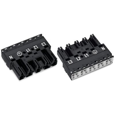 Conector eléctrico Wago 770-215 - 5 polos - Negro - Tipo de conexión Conector eléctrico Wago 770-215 - 5 polos - Negro - Tipo de conexión
