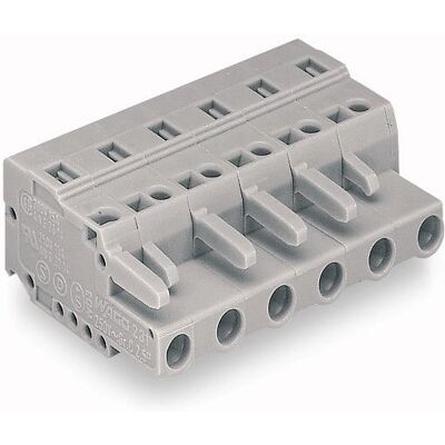 Terminal de Wago 231-206/026-000 - 6 polos, gris Terminal de Wago 231-206/026-000 - 6 polos, gris