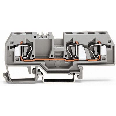Wago 282-681 Durchgangsklemme - 3 Leiter, 6mm², Grau Wago 282-681 Durchgangsklemme - 3 Leiter, 6mm², Grau