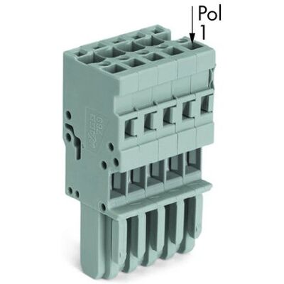 Wago 769-105 Federleiste - 5-polig Grau für X-COM Wago 769-105 Federleiste - 5-polig Grau für X-COM