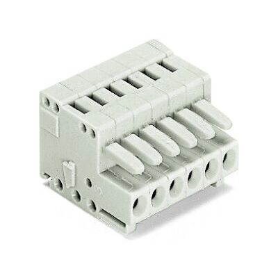 Bornier Wago 734-106 - 6 pôles, 3,5mm, Blanc Bornier Wago 734-106 - 6 pôles, 3,5mm, Blanc