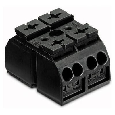 Wago 862-552 Terminal de Bloque - 2 Pólos, Negro Wago 862-552 Terminal de Bloque - 2 Pólos, Negro