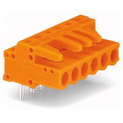 Wago 232-266 Steckklemme 6P Orange - Terminalblock Wago 232-266 Steckklemme 6P Orange - Terminalblock