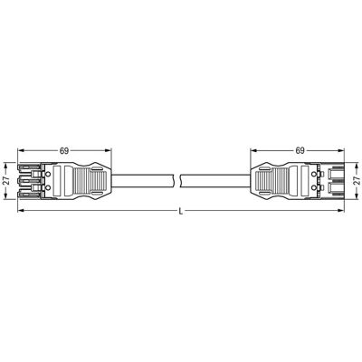 Wago - Mellemkabel 3G1,5 - 5 m - Assemblage de câble Wago - Mellemkabel 3G1,5 - 5 m - Assemblage de câble