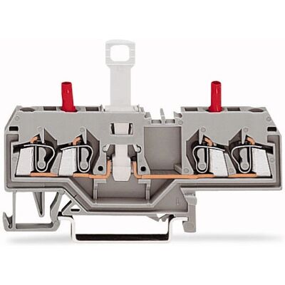WAGO 280-649 Klem - 2P grijs voor DIN-rail WAGO 280-649 Klem - 2P grijs voor DIN-rail
