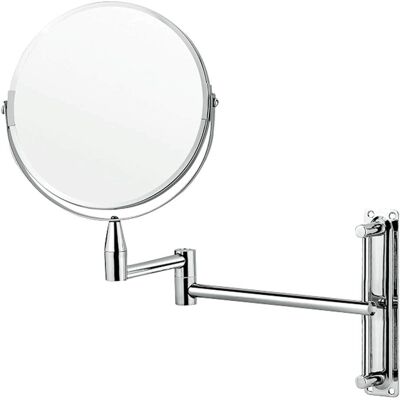 Miroir WAS Germany - Support mural, 20cm, Chrome, Bras pivotant double - Publicité Miroir WAS Germany - Support mural, 20cm, Chrome, Bras pivotant double - Publicité