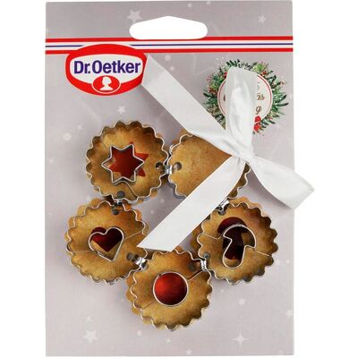 Cortador de biscoitos Mini Linzer Dr. Oetker - Aço inoxidável Cortador de biscoitos Mini Linzer Dr. Oetker - Aço inoxidável