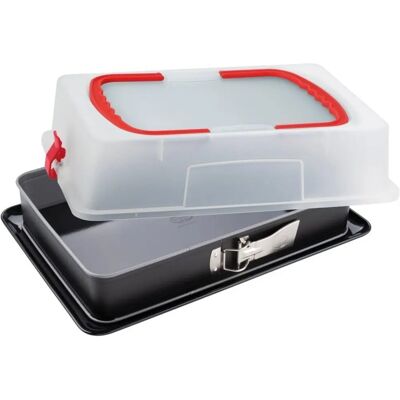 Forma de bolo retangular com tampa - Utensílios de forno Forma de bolo retangular com tampa - Utensílios de forno