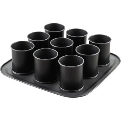 Dr. Oetker Mini Törtchen Backblech Kreativ - 9er, schwarz Dr. Oetker Mini Törtchen Backblech Kreativ - 9er, schwarz
