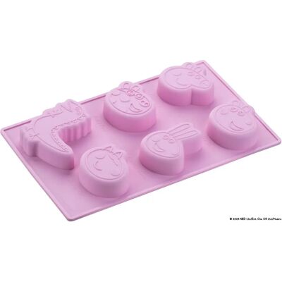 Molde de silicona Peppa Pig para mini pasteles - 29x17.5cm Molde de silicona Peppa Pig para mini pasteles - 29x17.5cm