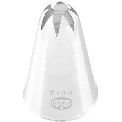 Dr. Oetker 4044935035160 Outil de décoration pâtisserie - Acier inoxydable, buse étoile 8mm Dr. Oetker 4044935035160 Outil de décoration pâtisserie - Acier inoxydable, buse étoile 8mm