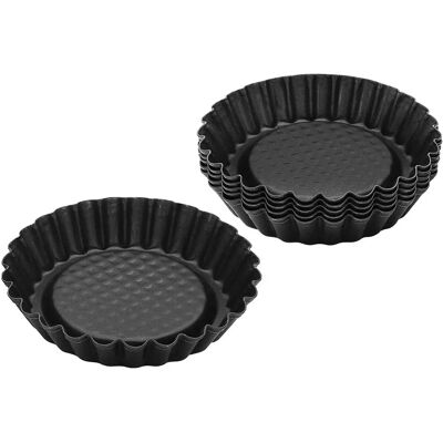 Zenker Modèle 6531 Ensemble de Moules à Tartelettes Noirs Métalliques - Moule à Cuisson Zenker Modèle 6531 Ensemble de Moules à Tartelettes Noirs Métalliques - Moule à Cuisson