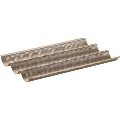 Zenker Molde para baguettes de oro con 3 cavidades Zenker Molde para baguettes de oro con 3 cavidades