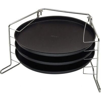 Conjunto de 3 formas de pizza Zenker 7515 - Antiaderente, Grelha de forno Conjunto de 3 formas de pizza Zenker 7515 - Antiaderente, Grelha de forno