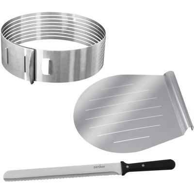 Zenker 7705 Coupe-Gâteau Acier Inoxydable - Découpe Gâteau en Couches Zenker 7705 Coupe-Gâteau Acier Inoxydable - Découpe Gâteau en Couches