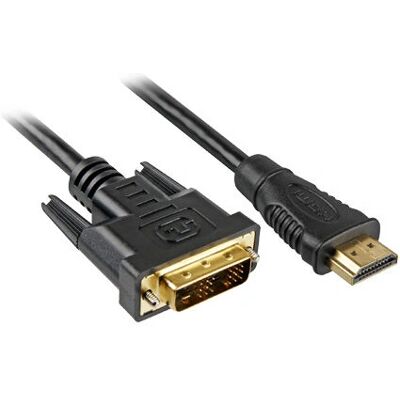 Cavo video HDMI a DVI-D Sharkoon 4044951015221 - 3m Nero Cavo video HDMI a DVI-D Sharkoon 4044951015221 - 3m Nero