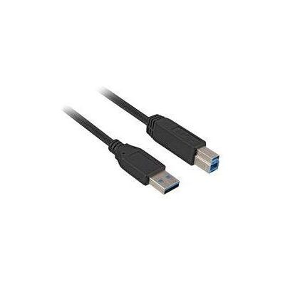 Sharkoon 1m USB 3.2 Gen 1 Kabel - Sort Sharkoon 1m USB 3.2 Gen 1 Kabel - Sort