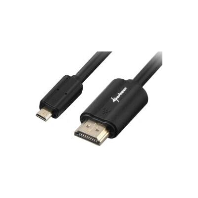 Cavo HDMI Micro HDMI Sharkoon 1,5m - Nero Cavo HDMI Micro HDMI Sharkoon 1,5m - Nero