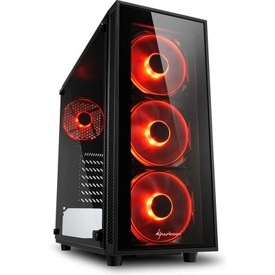 Sharkoon TG4 Rote ATX-Mid Tower - Computergehäuse Sharkoon TG4 Rote ATX-Mid Tower - Computergehäuse
