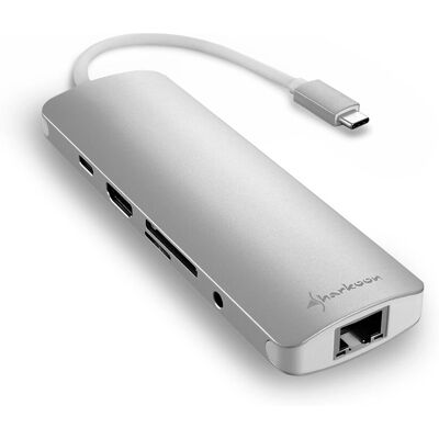 Sharkoon USB Hub - Combo Adapter Type C met HDMI, RJ-45, USB 3.2 Sharkoon USB Hub - Combo Adapter Type C met HDMI, RJ-45, USB 3.2