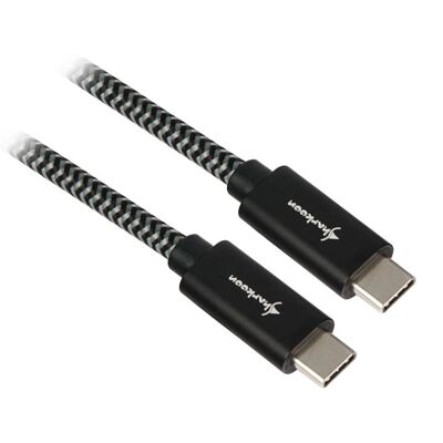 Sharkoon USB-C til USB-C Kabel - 0,5 m - USB 3.2 Sharkoon USB-C til USB-C Kabel - 0,5 m - USB 3.2
