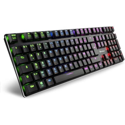 Sharkoon PureWriter RGB Tastatur - Gaming USB AZERTY - Schwarz Sharkoon PureWriter RGB Tastatur - Gaming USB AZERTY - Schwarz
