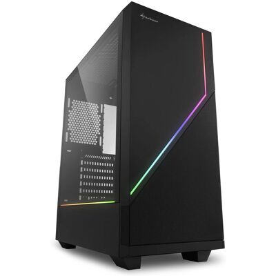 Torres med iluminación RGB - Sharkoon RGB Flow - Negro ATX Torres med iluminación RGB - Sharkoon RGB Flow - Negro ATX