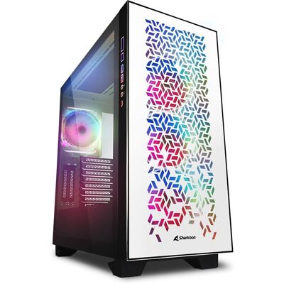 Boîtier PC Sharkoon Elite Shark CA300H Blanc avec Verre Trempé - Publicité Boîtier PC Sharkoon Elite Shark CA300H Blanc avec Verre Trempé - Publicité