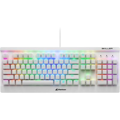 Sharkoon SKILLER SGK3 Fehér Kompakt Mechanikus Billentyűzet - Gaming USB Sharkoon SKILLER SGK3 Fehér Kompakt Mechanikus Billentyűzet - Gaming USB