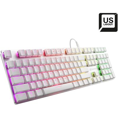 Sharkoon PureWriter RGB Blue Toetsenbord - Volledige Grootte - USB - Mechanisch - QWERTY - Wit Sharkoon PureWriter RGB Blue Toetsenbord - Volledige Grootte - USB - Mechanisch - QWERTY - Wit