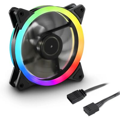Sharkoon Shark Blades PWM Computerskab Fan - 120mm - Sort Sharkoon Shark Blades PWM Computerskab Fan - 120mm - Sort