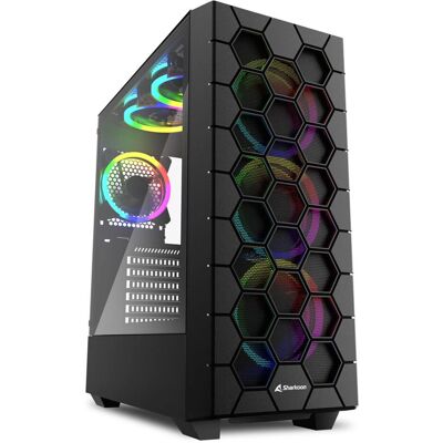 Κουτί υπολογιστή RGB HEX Sharkoon - Μαύρο Κουτί υπολογιστή RGB HEX Sharkoon - Μαύρο