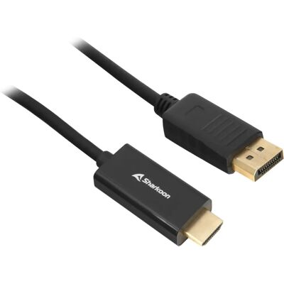 Sharkoon 4K DisplayPort zu HDMI Kabel - 3m Sharkoon 4K DisplayPort zu HDMI Kabel - 3m