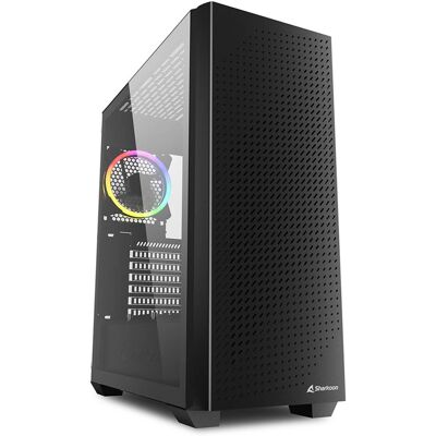 Sharkoon VS9 RGB számítógépház - Fekete - Támogatja az ATX, Micro ATX Sharkoon VS9 RGB számítógépház - Fekete - Támogatja az ATX, Micro ATX