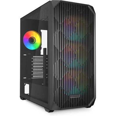 Sharkoon AK3 RGB Tower Midi - Πύργος υπολογιστή με γυαλί ασφαλείας, USB-C, ARGB ανεμιστήρες Sharkoon AK3 RGB Tower Midi - Πύργος υπολογιστή με γυαλί ασφαλείας, USB-C, ARGB ανεμιστήρες