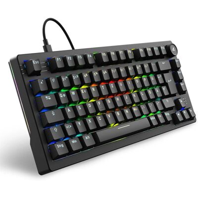Billentyűzet Sharkoon SGK25 - 75%-os felépítés, RGB világítás, hangerőszabályzó Billentyűzet Sharkoon SGK25 - 75%-os felépítés, RGB világítás, hangerőszabályzó