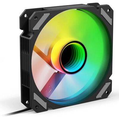 Sharkoon Mirror RGB PWM REVERSE - 12cm Vifte - Sort - PC-kølevifte Sharkoon Mirror RGB PWM REVERSE - 12cm Vifte - Sort - PC-kølevifte
